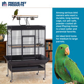 Pet Products Wrought Iron Select Bird Cage 3154BLK, Black Hammertone, 36-Inch by 24-Inch by 66-Inch